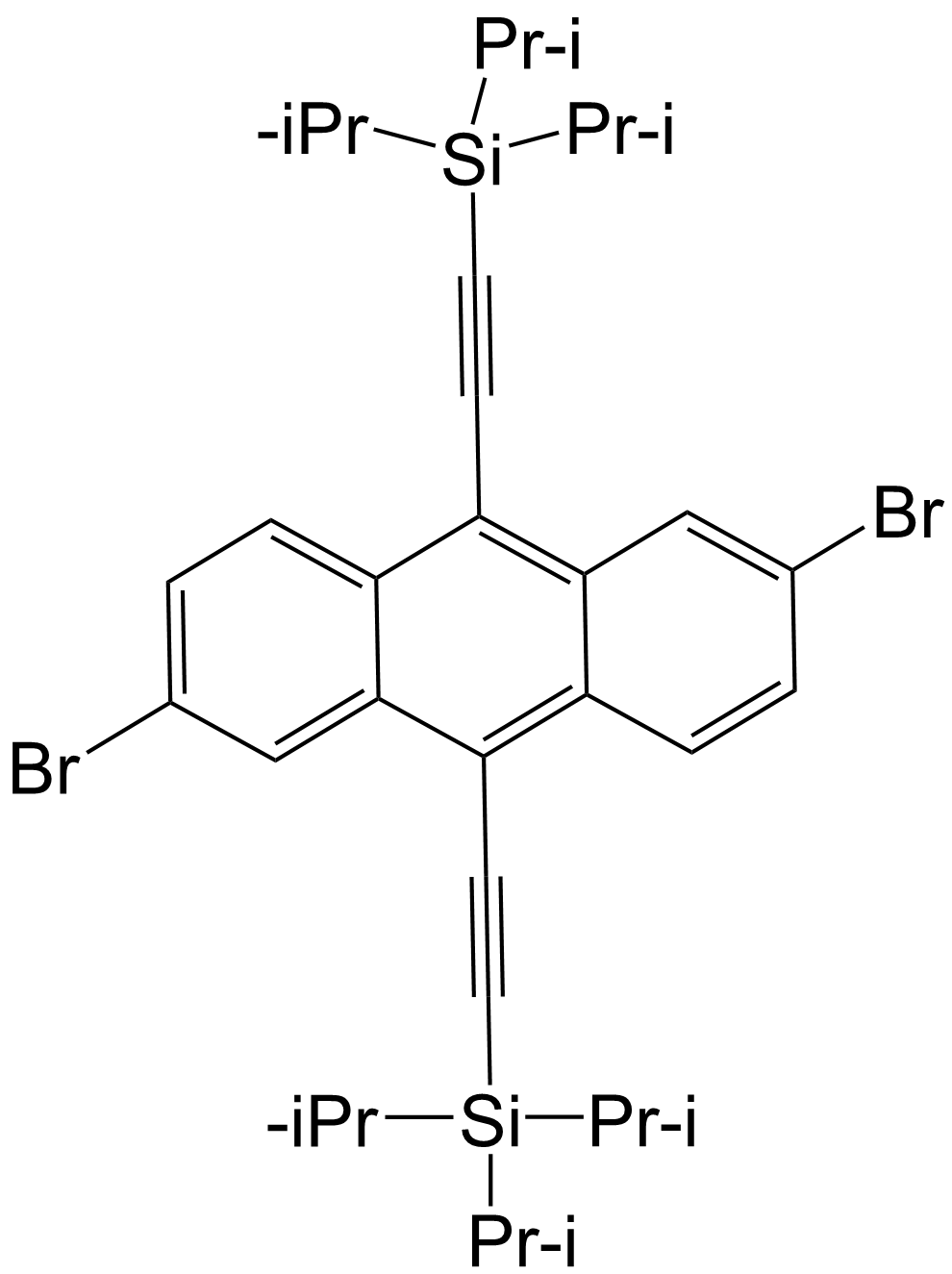 2,6-dibromo-9,10-bis (2,1-ethyneyl-triisopropylsilyl) anthracene/